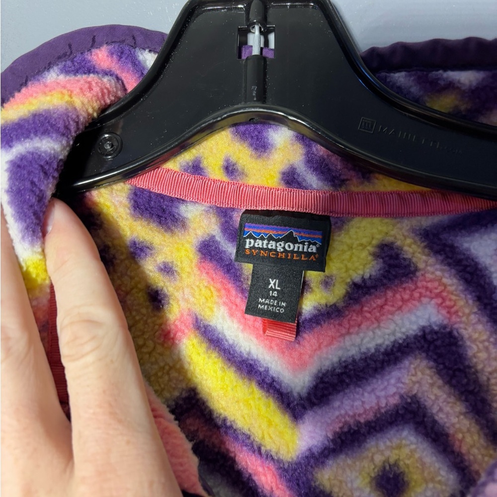 Patagonia Synchilla Snap-T Fleece Pullover Girls Size 14 - Picture 3 of 4